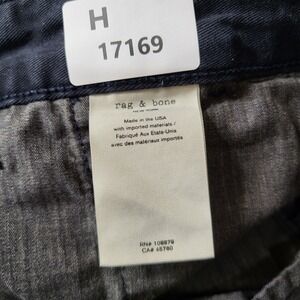 Rag & Bone Men Pants 33 Navy Skinny Chino Stretch Twill 31" Inseam